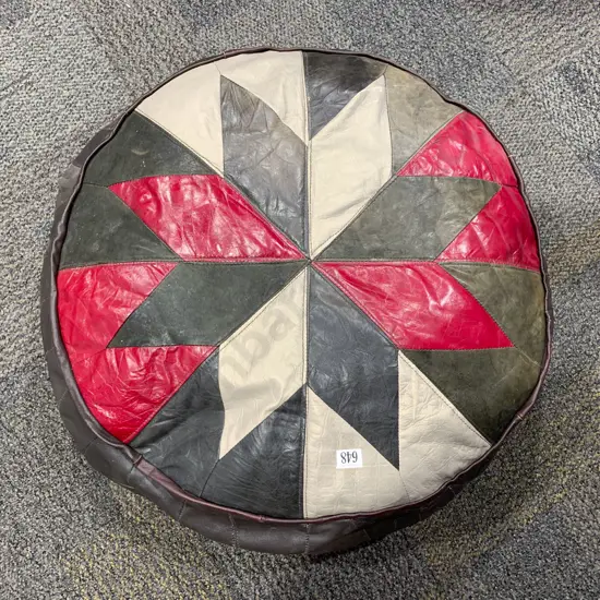 Leather Pouffe