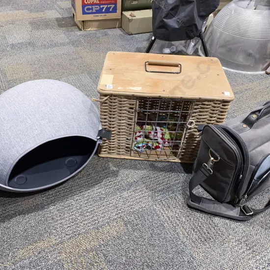 Two Pet Travel Cases & Other Bag