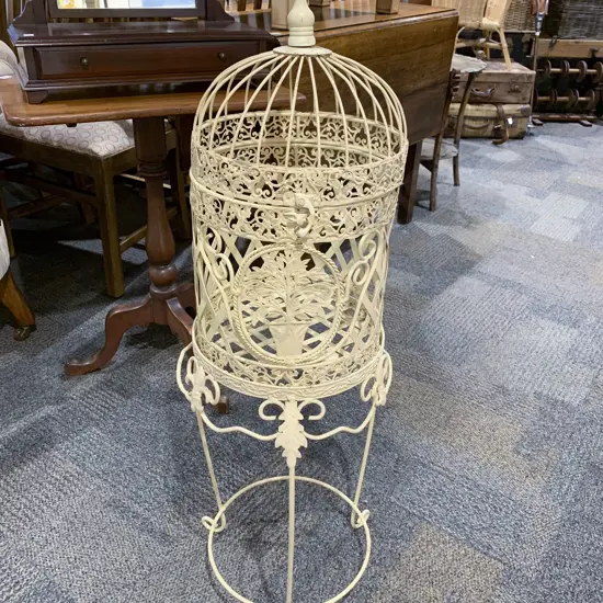 Decorative Metal Bird Cage on Stand