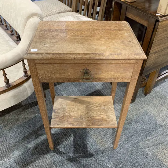 Oak Single Drawer Side Table