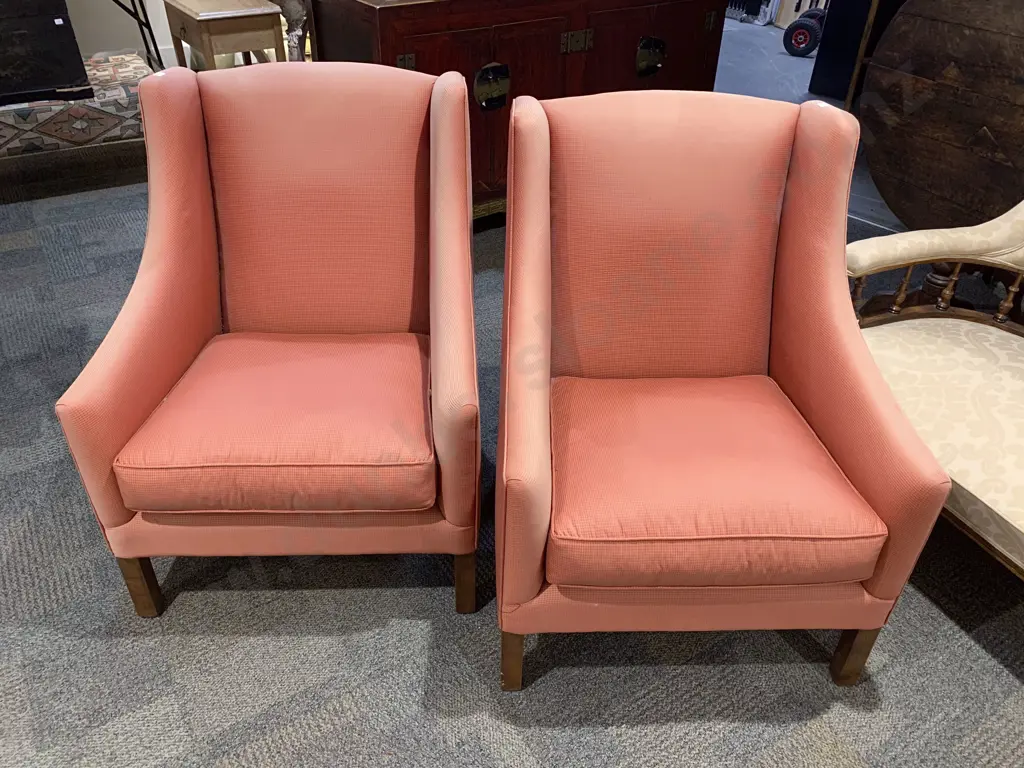 Pair of Sloping Armchairs Image 1++