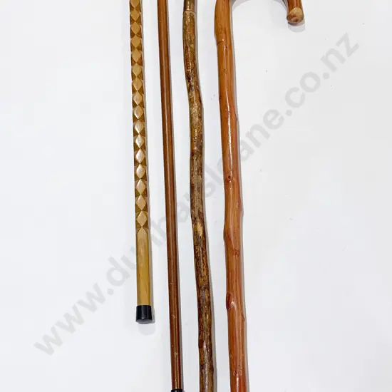 Four Assorted Walking Sticks