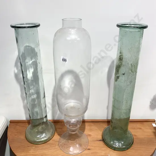 Pair of Glass Vases & Other