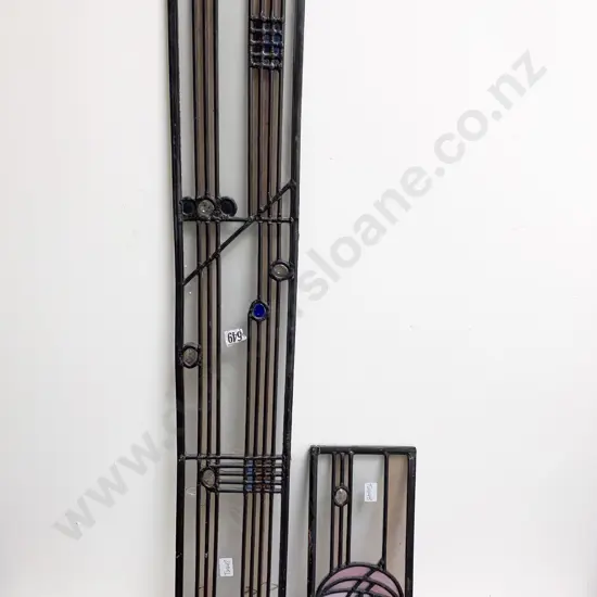 Two Small Stained Glass Panels (Faults)