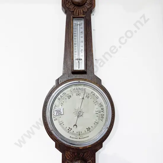 Oak Wall Barometer