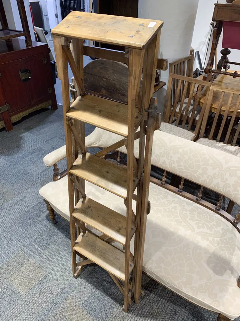 Vintage Wooden Step Ladder Image 1++