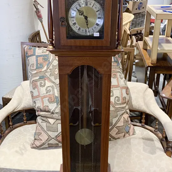 Repro Mahogany Grandmother Clock