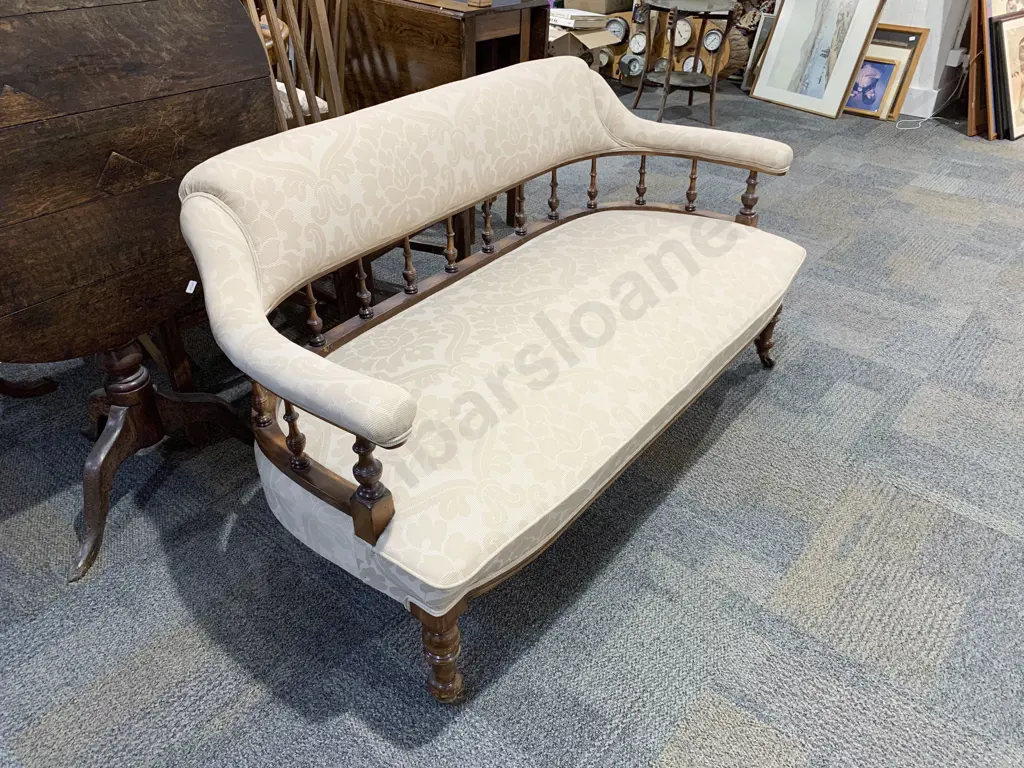 Victorian Spindle Back Parlour Sofa Image 1++