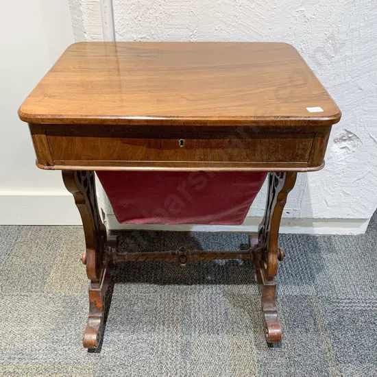 Victorian Mahogany Single Drawer Sewing Table