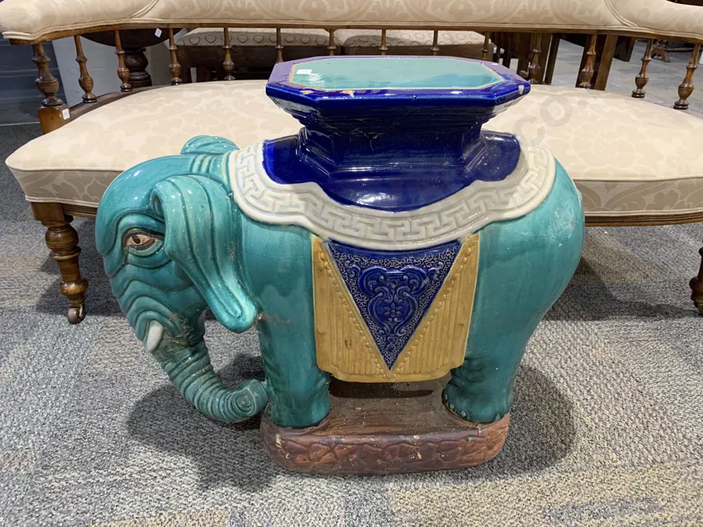 Ceramic Elephant Plant Stand Image 1++