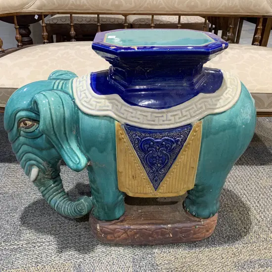 Ceramic Elephant Plant Stand