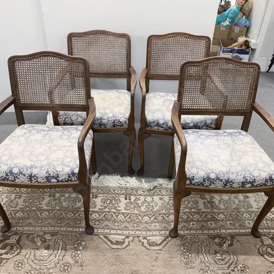 Four Mahogany Wycombe Backed Armchairs