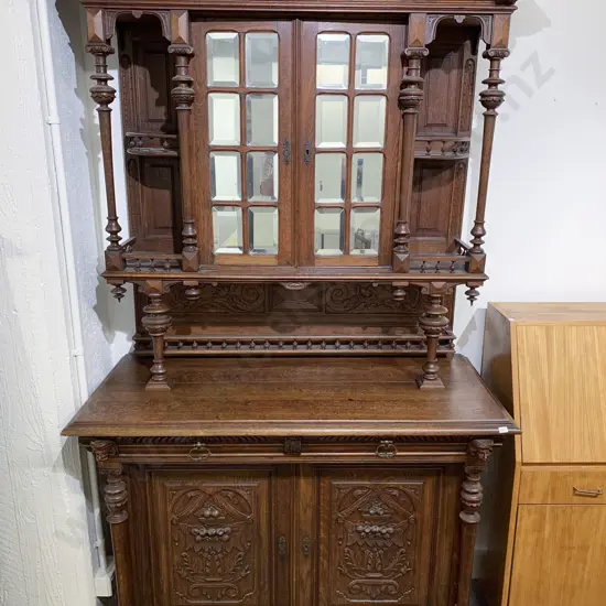 Late C19th Belgian Oak Two Stage Dresser