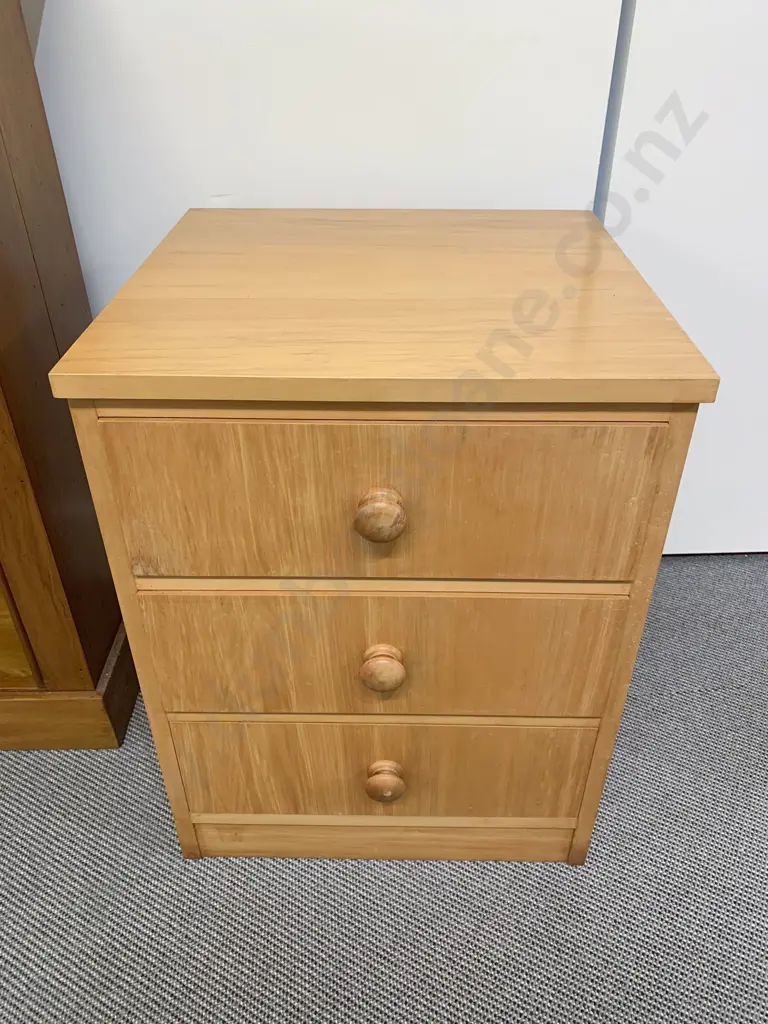 Three Drawer Bedside Chest Image 1++