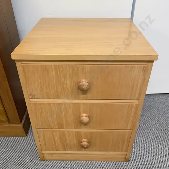 Three Drawer Bedside Chest