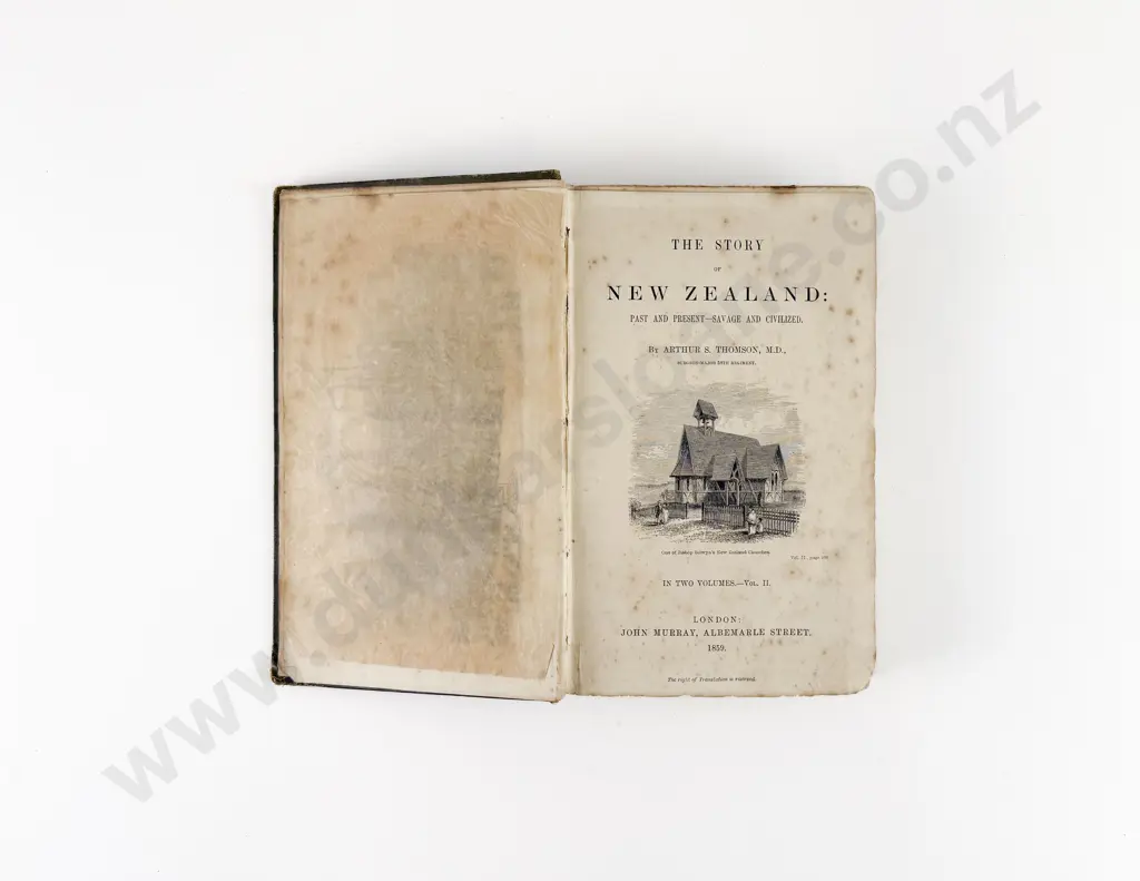 Thomson, Arthur S., The Story of New Zealand (2 Volumes) 1859 Image 1++