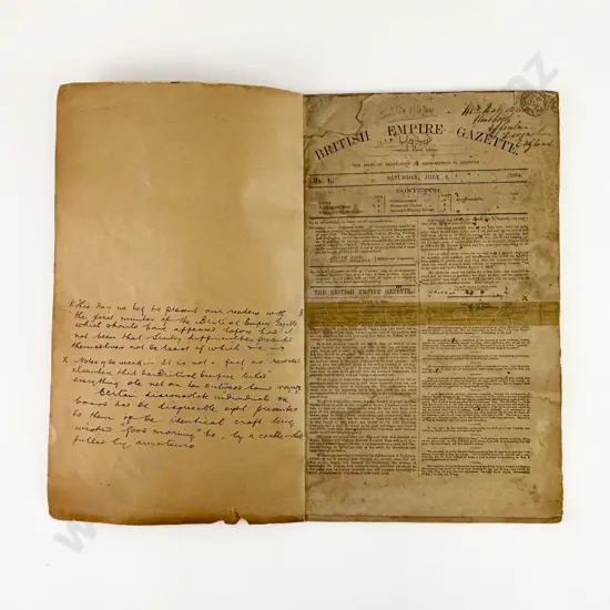 (-) British Empire Gazette Saturday July 2 1864