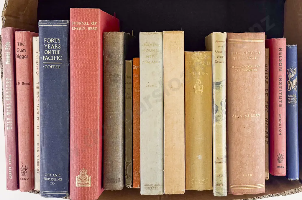 Carton Of NZ Historical & Literary Volumes Image 1++