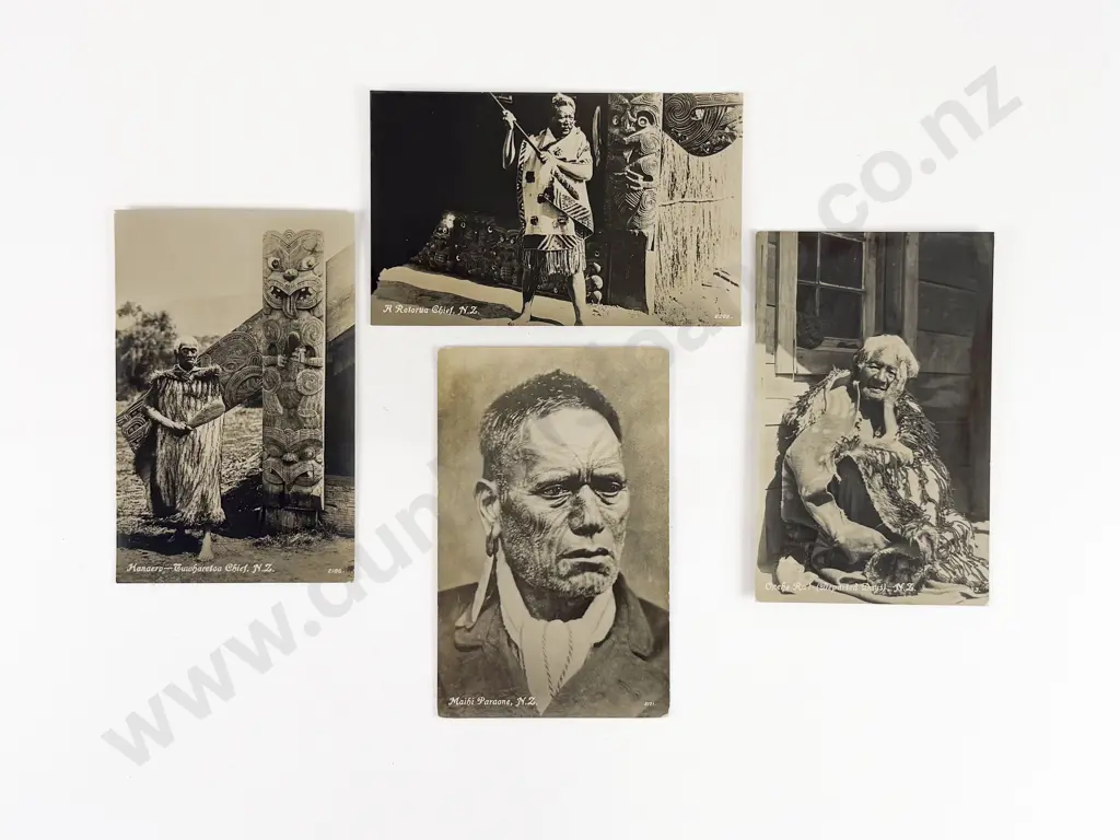 4 Tanner Bros Ltd Maoriland Photographic Series Postcards c1910-20 Image 1++