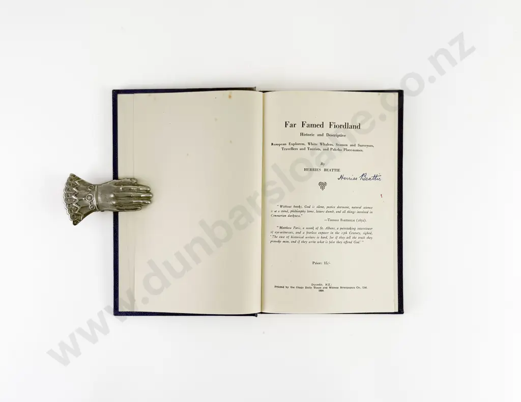 Beattie Herries - Far Famed Fiordland (Signed copy) Image 1++