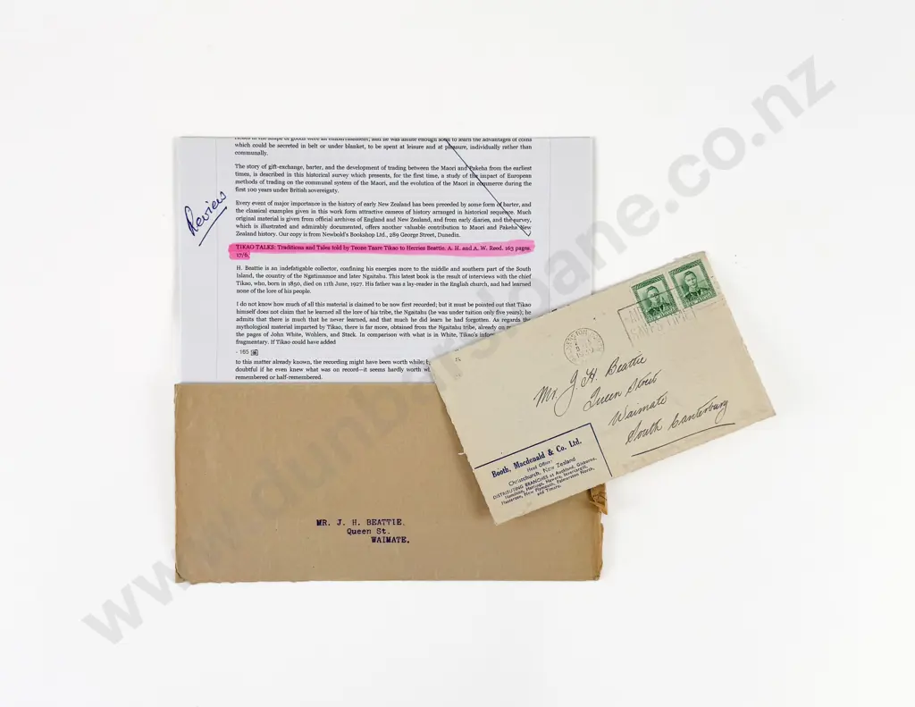 Beattie Herries - Tikao Talks (Signed & Inscripbed copy) Image 1++