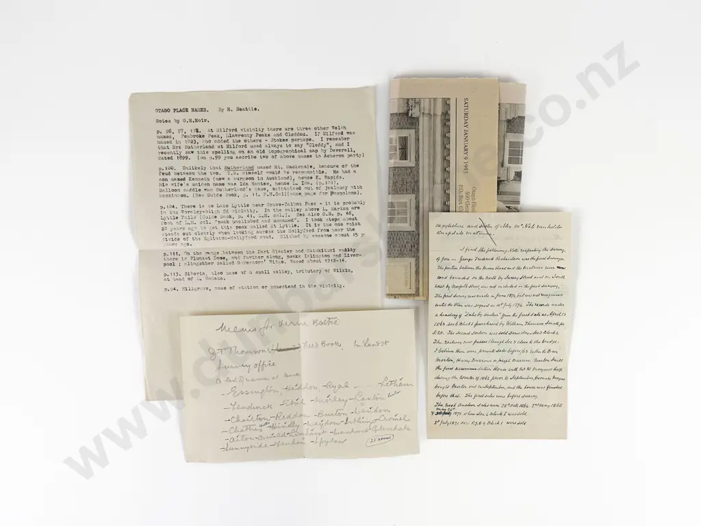 Beattie Herries - Otago Place Names Image 1++