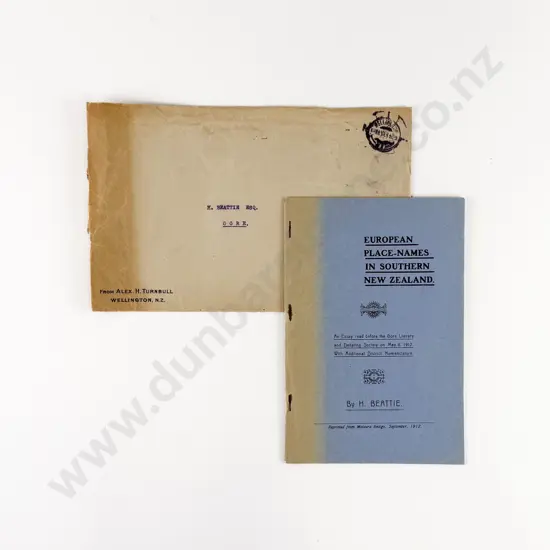 Beattie Herries - European Place-Names In Southern New Zealand