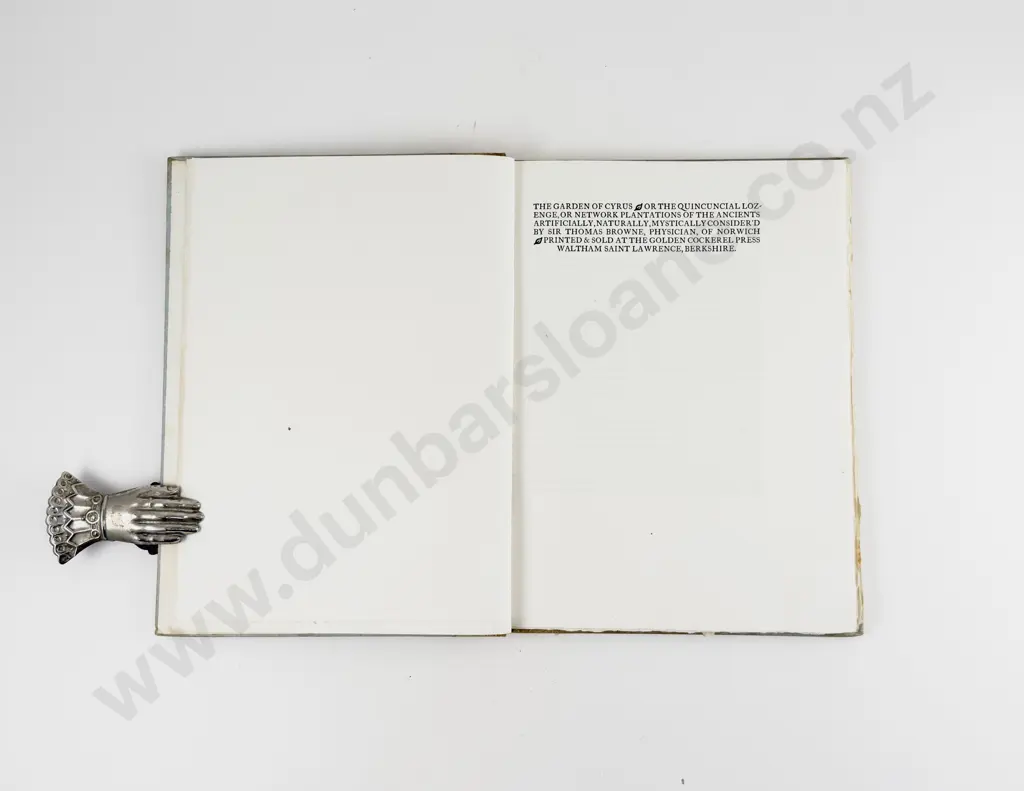 Browne Sir Thomas - The Garden Of Cyrus Image 1++