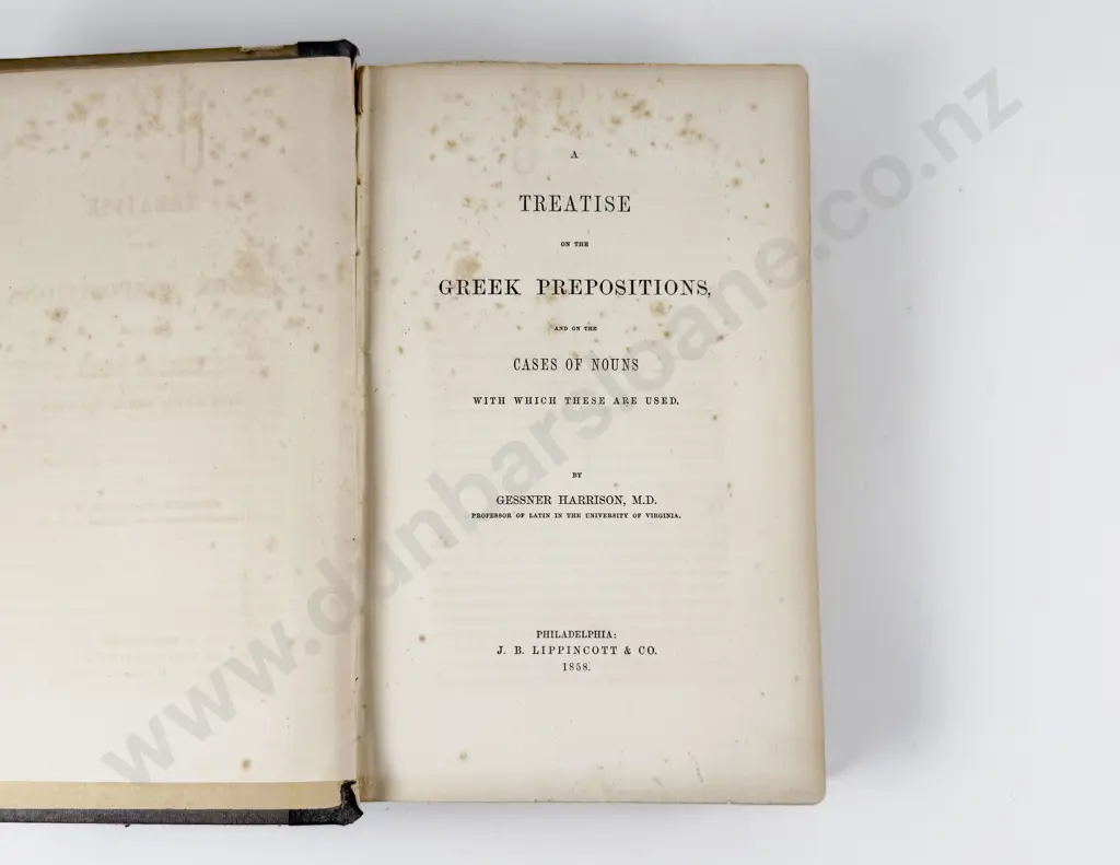 Harrison Gessner - A Treatise on the Greek Prepositions Image 1++