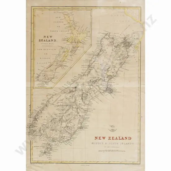 John Dower, New Zealand Middle & South Islands, Circa 1863
