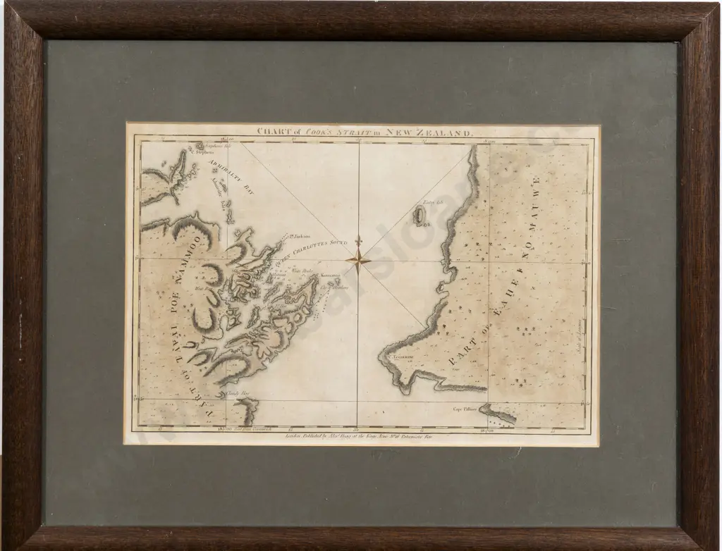 18th Century Chart of Cook's Strait Image 1++