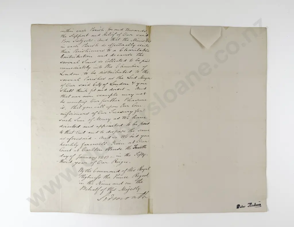 2 Interesting Original Letters One Signed William IV the other as Regent George IV Image 1++