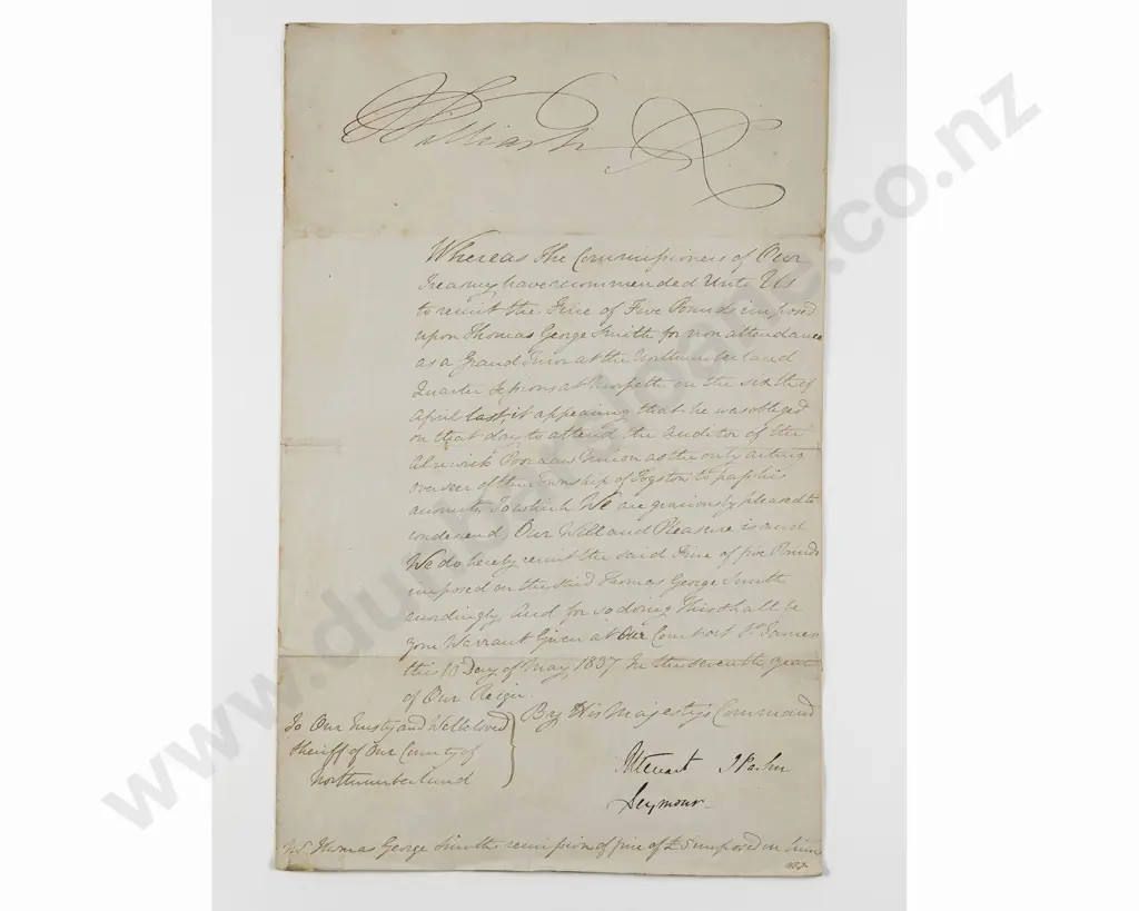 2 Interesting Original Letters One Signed William IV the other as Regent George IV Image 1++