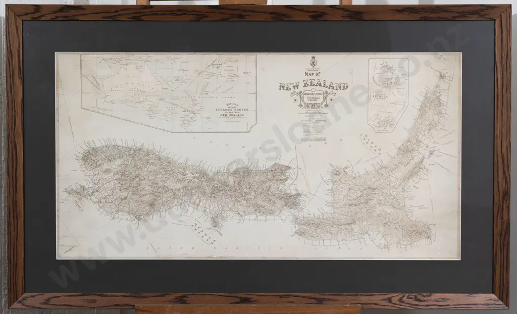 After W Deverell - Map Of New Zealand Image 1++