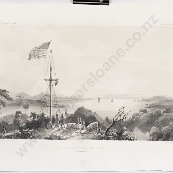 After Louis Le Breton, Entree De La Baie Des Iles (Nouvelle Zelande) c1840s