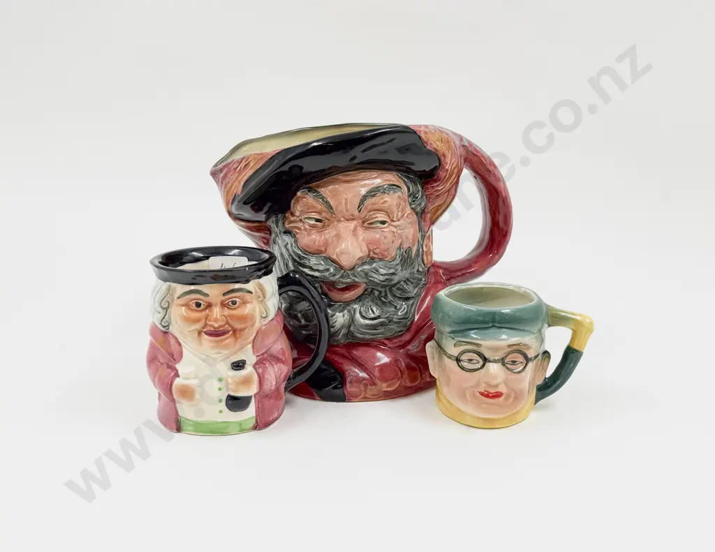 RD Character Jug "Falstaff" and Two Other Smaller Character Jugs Image 1++