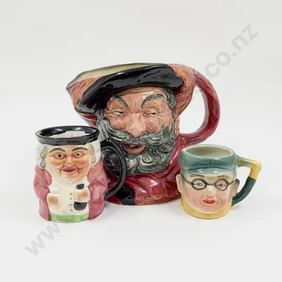 RD Character Jug "Falstaff" and Two Other Smaller Character Jugs
