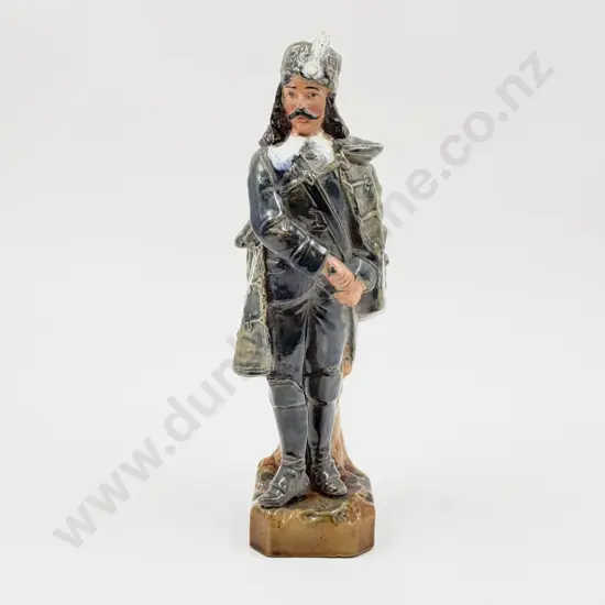 Glazed Stoneware Figure of Cavalier