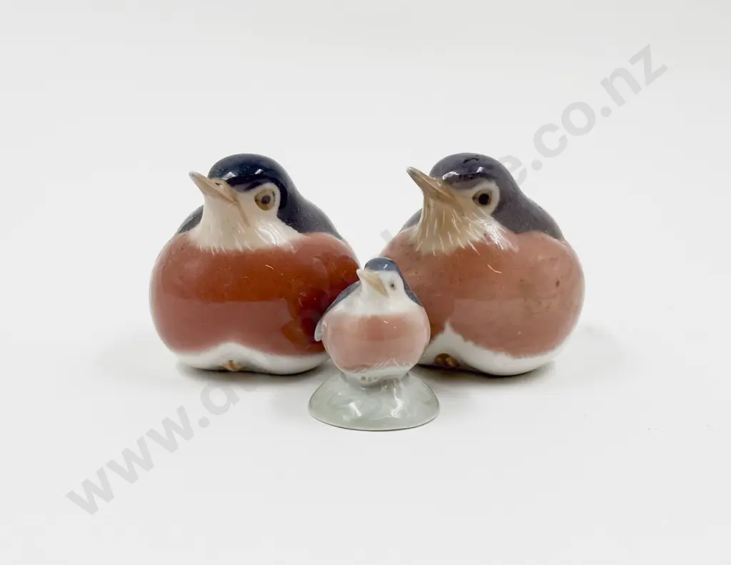 Three Royal Copenhagen Bird Ornaments Image 1++