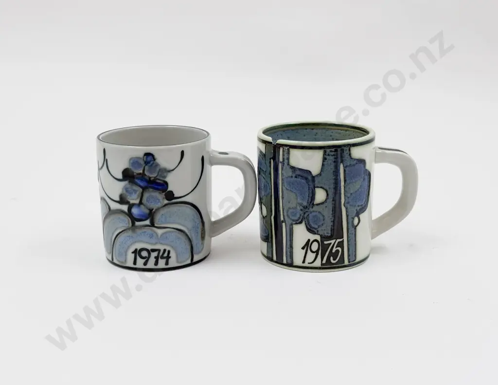 Two Small Royal Copenhagen Stoneware Comm. Mugs Image 1++