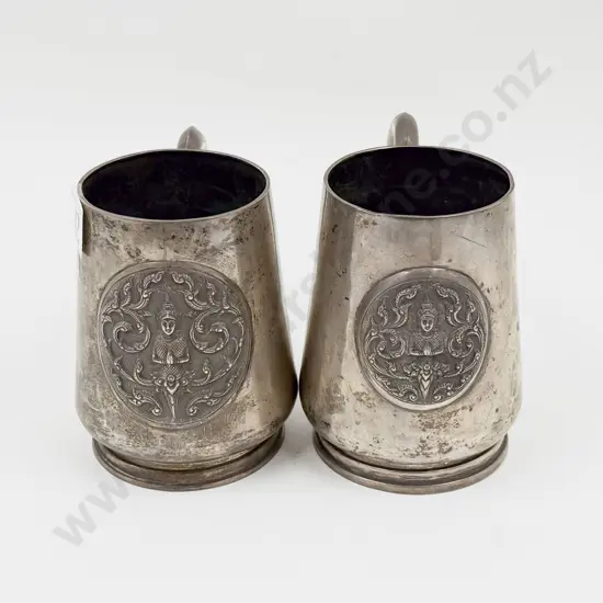 Pair of Siam Sterling Tankards