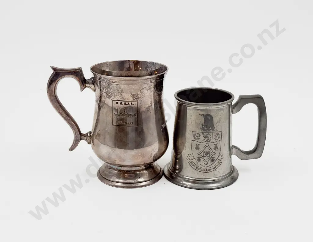 HMNZS Taranaki 1973 Comm. S/P Tankard and Other Image 1++