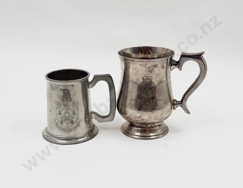 HMNZS Taranaki 1973 Comm. S/P Tankard and Other Image 1++