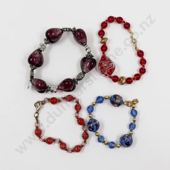 Murano Beaded Bracelet with Three Others
