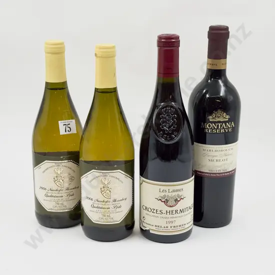 Montana Reserve 1998 Merlot with Pair of German White Wines and French Red Wine 1997