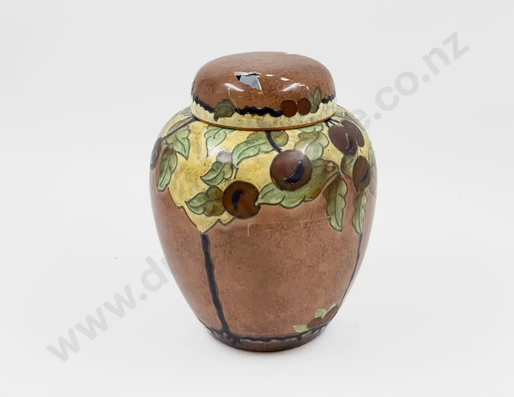 Crown Devon Cherry Tree Pattern Ginger Jar Image 1++