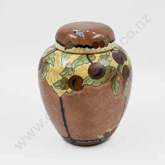 Crown Devon Cherry Tree Pattern Ginger Jar