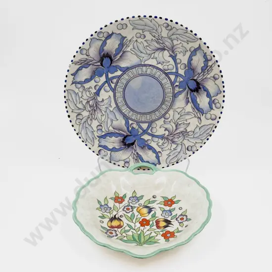 Bursley Ware Charlotte Rhead Tray and Wall Hanging Plate