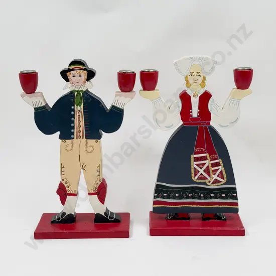 Pair of Ikea Figural Candle Holders