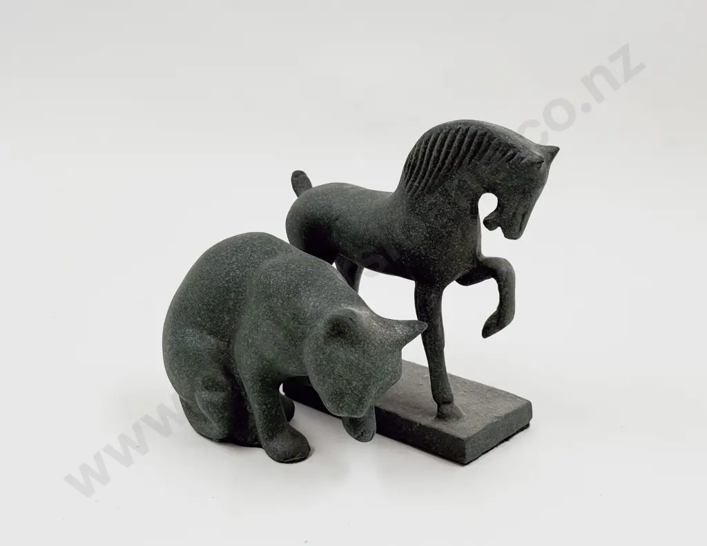 Two Stone Animal Ornaments Image 1++